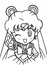Coloring Sailor Moon Pages Luna Popular sketch template