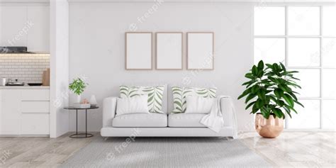 premium photo modern white home interiorliving  kichen room