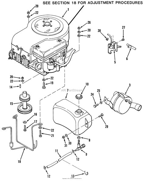 toro     tractor  parts diagram  engine fuel exhaust systems