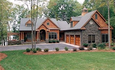 craftsman style hillside house plan   positioned   steep sloping lot  affords