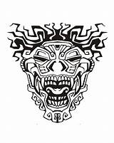Aztec Coloring Mayan Mask Pages Adult Masks Inca Incas Mayans Adults Printable Inspiration Template Aztecs Tattoo Color Book Kids Simple sketch template