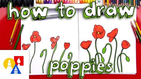 draw poppies youtube