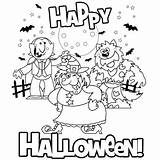 Halloween Coloring Pages Happy Printable Disney Fun sketch template