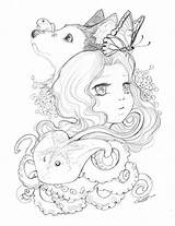 Coloring Manga Book Mariah Pages Camilla Symphony Errico Camilladerrico Deviantart Cute Fairy Creatures Fantasy Animal Choose Board Drawing sketch template