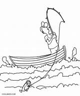 Boat Coloring Fishing Pages Printable Kids Cool2bkids Color Colouring Boats Cartoon Print Getcolorings Getdrawings Row Adults sketch template