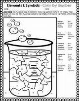 Color Symbols Elements Chemical Science Chemistry Number School Teacherspayteachers Worksheets Fun Middle Numbers Preview Visit Element sketch template