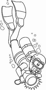 Diver Scuba Diving Coloring Sea Ratownik Mergulhador Nurek Under Buceadores Diver1 Bw Kolorowanka Buzo Oficios Dive Buceo Profesiones Aprender Vbs sketch template