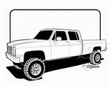 Chevy S10 Drawing Custom Coloring Truck Drawings Pages Chevrolet Color Cab Gmc Sketch Crew 1987 Line Template Rig sketch template
