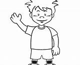 Coloring Pages Standing Girl Boy Colouring Wonderful Getdrawings sketch template