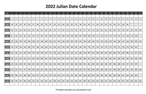 julian date calendar  printable  roman calendar