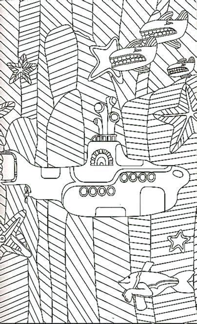 beatles coloring book yellow submarine coloring page yellow submarine