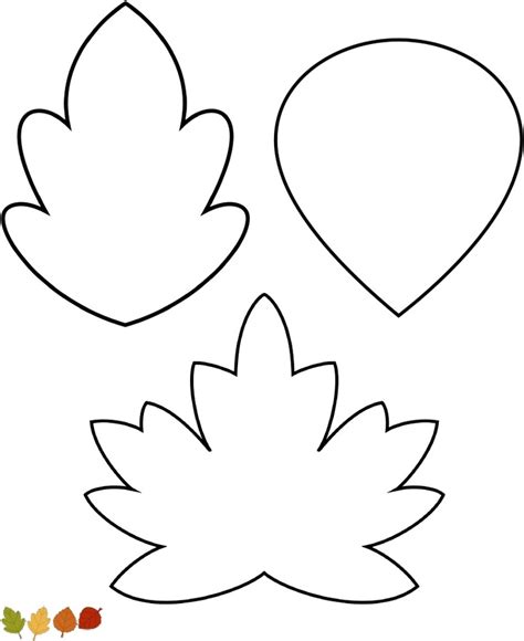 simple leaf templates clip art library
