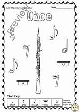 Woodwind Oboe Anastasiya sketch template