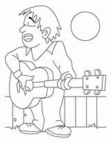 Guitar Coloring Sheet Clipart Pages Library Line sketch template