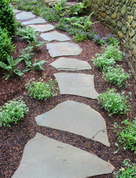 top  stepping stones pathway remodel ideas  garden flagstone garden walkway garden