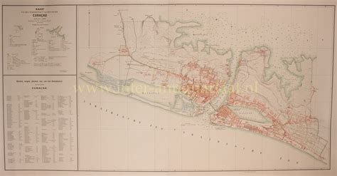 oude kaart willemstad curacao originele lithografie geschiedenis