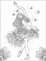 Coloring Pages Ballerina Printable Ballet Color Kids Dance Adult Girls Dancer Barbie Dancing Adults Fairy Book Colouring Summer sketch template