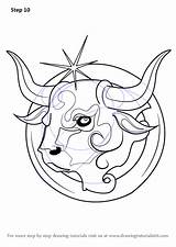 Taurus Zodiac Draw Sign Drawing Signs Step Drawings Tutorials Learn Bull Drawingtutorials101 Getdrawings sketch template