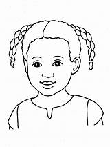 Drawing Girl Braids Line Pigtails Primary Coloring Drawings Pages Brown Pigtail Lds Draw Braided Child Eyes Braid Young Illustration Children sketch template