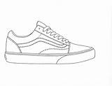 Vans Outline Drawing Shoe Skool Kicksart Drawings Sneaker Coloring Getdrawings Paintingvalley sketch template