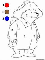 Paddington Zahlen Colouring Bears Fasching Mathe Vorschule sketch template