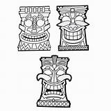 Tiki Oriental Totem Broderie Getcolorings Croix Albanysinsanity sketch template