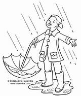 Coloring Rainy Pages Season Getdrawings sketch template
