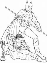Batman Robin Coloring Pages Printable Kids Color Cartoon Action Adults Cool Print Getdrawings Getcolorings Boys Library Popular sketch template