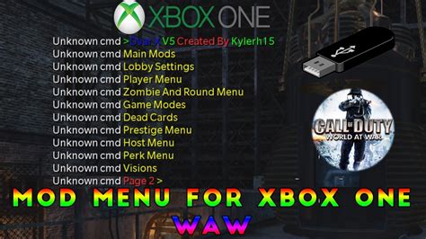 mod menu  xbox  waw youtube
