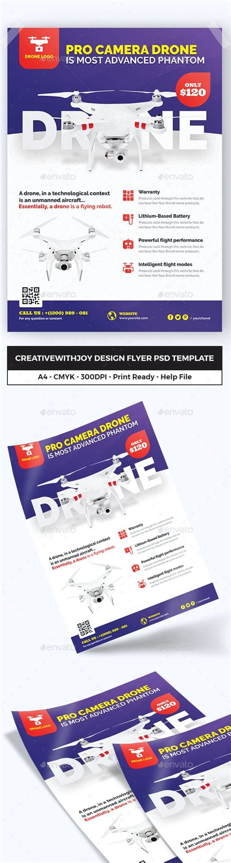 drone product showcase flyer print templates graphicriver