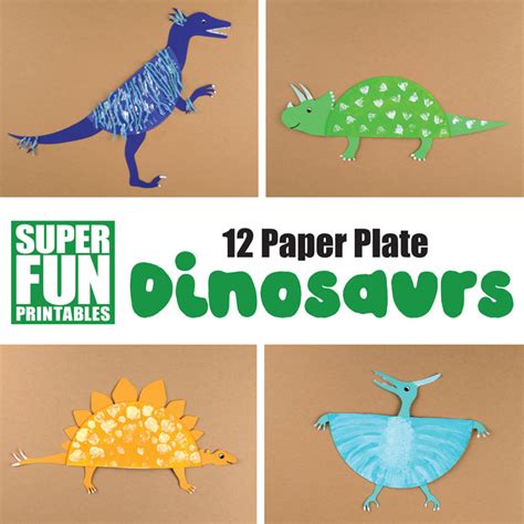 paper plate dinosaur crafts  kids  craft train