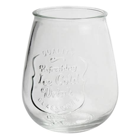 4 Pack Retro Stemless Wine Glasses At Home