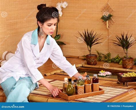 bamboo massage  spa stock photo image  pool bath