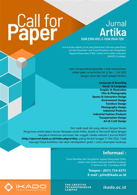 institut informatika indonesia ikado call  paper jurnal artika jurnal seni  desain