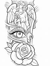 Forearm Stencils Realtattoos Heaven Arm Desenhos Tatts Dude sketch template