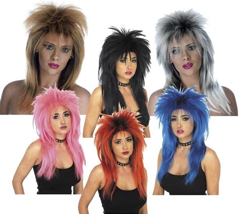 80s Ladies Glam Punk Rock Rocker Chick Tine Turner Wig For