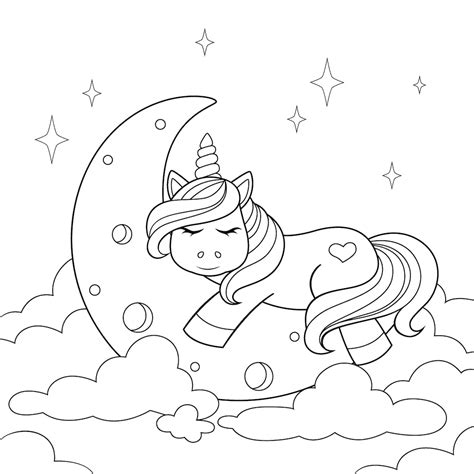 sleeping unicorn coloring page unicorn coloring pages animal images