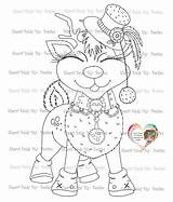 Steampunk Baldy Besties Deer Reindeer Sherri Instant Ann Winter sketch template