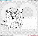 Outlined Ugly Rat Sign Clipart Cartoon Cory Thoman Coloring Vector Illustration Regarding Notes Quick sketch template