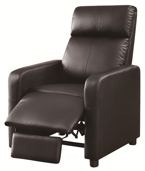 coaster recliners theater seating push  recliner  contemporary style suburban