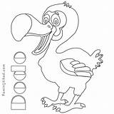 Dodo Creole sketch template