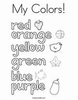 Colors Coloring Color Kids Worksheets Pages Learning Word Activities English Preschool Twistynoodle Book Twisty Kindergarten Kid Print Sheets Tracing Ll sketch template