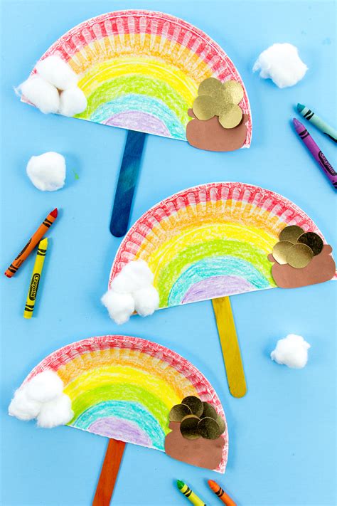 colorful paper plate rainbow craft kids activities blog