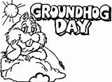 Groundhog Coloring Pages Hog Color Ground Preschoolers Printable Getcolorings Print Drawing Posted Crafts Silhouettes sketch template