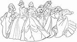 Princess Coloring Pages Detailed Getcolorings Printable Color sketch template