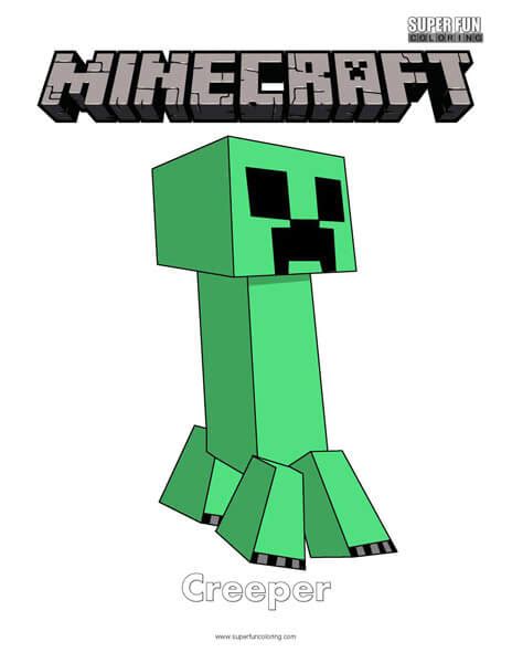 minecraft coloring super fun coloring