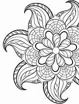 Coloring Pages Adult Printable Mandala Easy Simple Abstract Flower Print Choose Board Books Kids sketch template