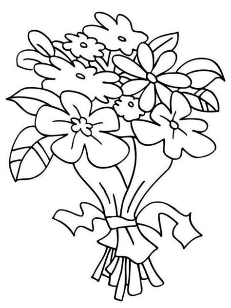 flower bouquet coloring pages   print flower bouquet