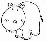 Hippo Coloring Pages Baby Drawing Cute Clipart Kids Face Line Colouring Color Printable Hippopotamus Hippos Cool2bkids Clipartmag Getcolorings Print Getdrawings sketch template