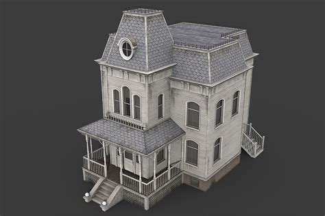 3d model haunted house vr ar low poly cgtrader